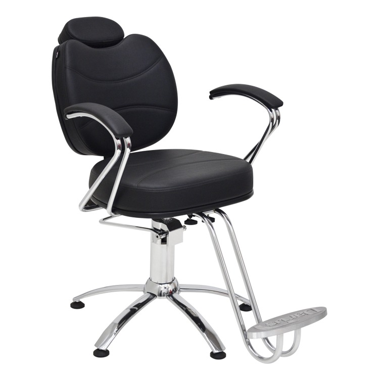 Cadeira Poltrona Hidráulica Para Barbeiro Roma Reclinável - Fabricante:  Darus Design - Cor: Marrom Croco